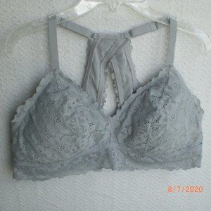 Aerie Grey Gray Lace Bralette XL Removeable Cups